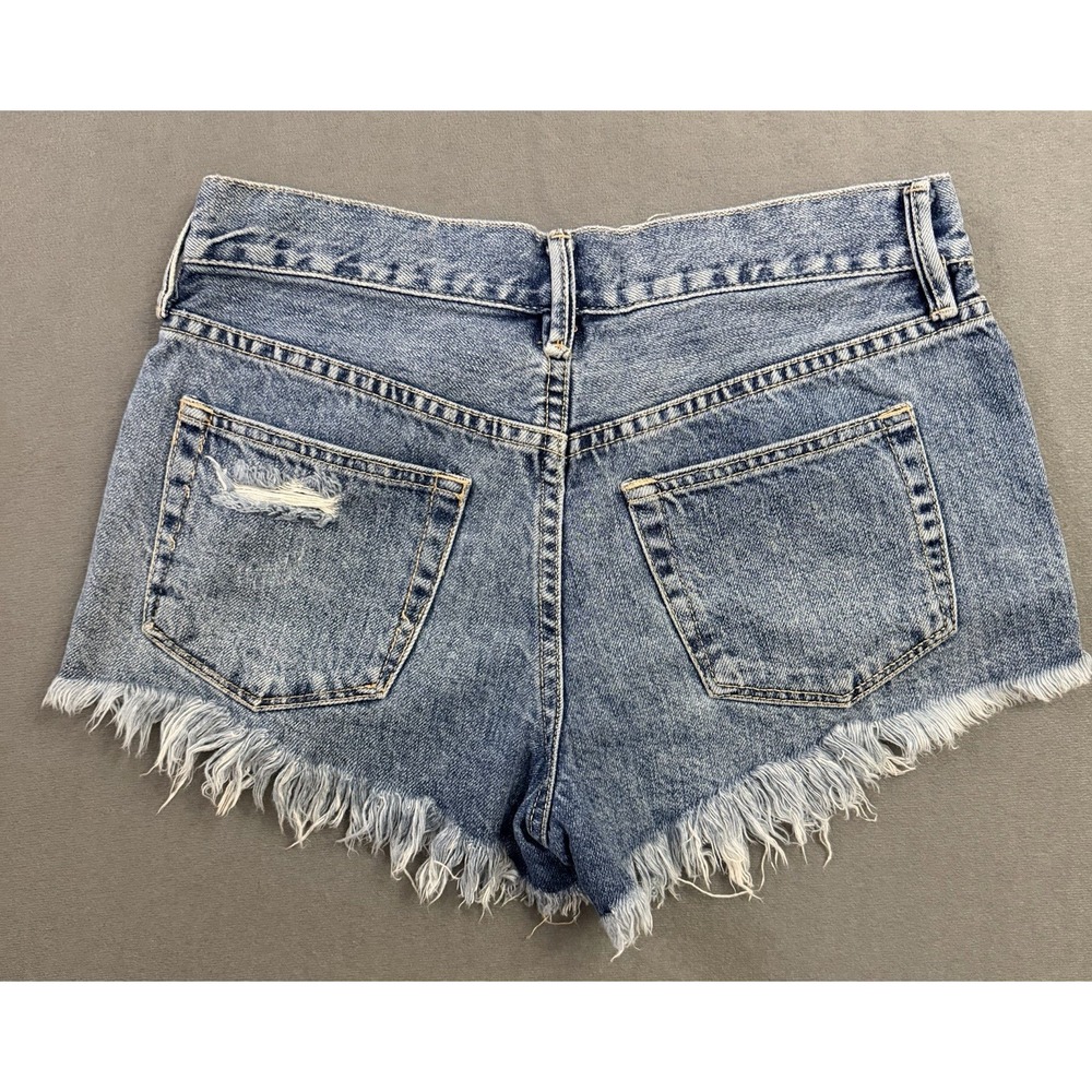 Free People Loving Good Vibrations Denim Shorts Cutoff Festival Coastal Cowgirl - Picture 2 of 5